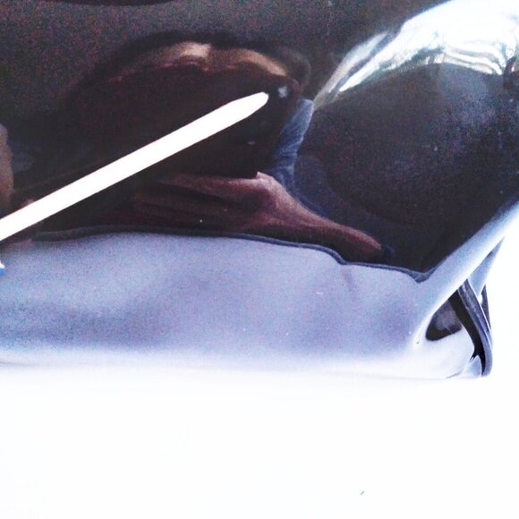 Vintage Black Sturdy Shiny Roomy Patent Gold Kiss Clasp Envelope Satchel Bag - Picture 13 of 15